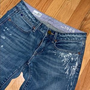 Gap detailed skinny jeans